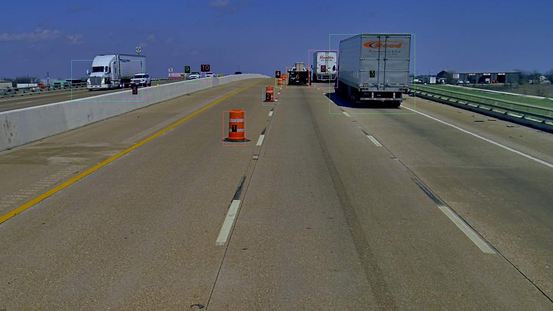 Annotated driving scene
